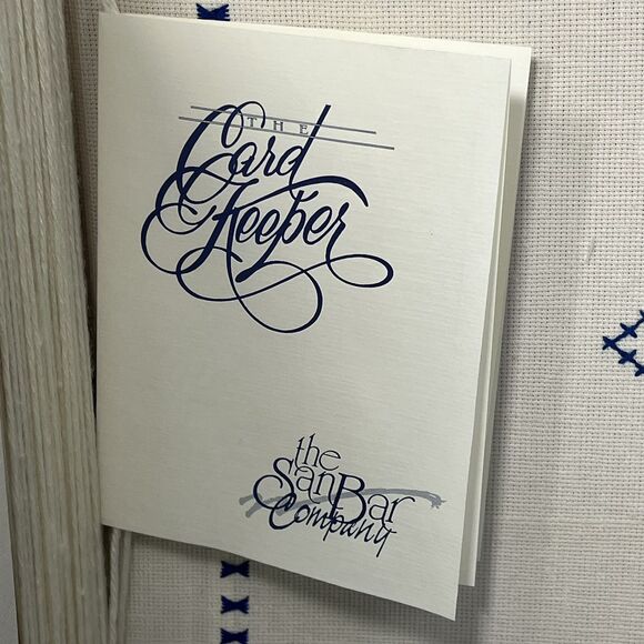 Handcrafted Greeting Card Keeper Binder Fabric Cross Stitch Pansies Organizer - Picture 5 of 16